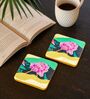 Multicolour (4 x 4 Inches) Marble (Set of 2) Coasters