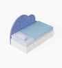 Starry Nights Single Bed With White Drawers Storage & Guided Paths Print