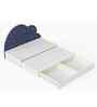 Starry Nights Sofa Cum Bed With White Drawers Storage and Starry Nights Print