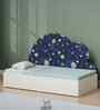 Starry Nights Trundle Bed In White Colour With Odyssey Print