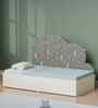 Starry Nights Trundle Bed In White Colour With Starry Nights Print