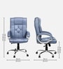 Stars Alpha High Back Office Chair With Cushioned Seat In Grey Colour