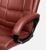 Stars Canopus High Back Office Chair With Cushioned Seat In Brown Colour