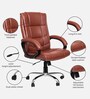 Stars Canopus High Back Office Chair With Cushioned Seat In Brown Colour