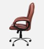 Stars Canopus High Back Office Chair With Cushioned Seat In Brown Colour