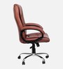 Stars Canopus High Back Office Chair With Cushioned Seat In Brown Colour