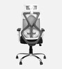 Stars Pollux Ergonomic Office Chair With Headrest In White Colour