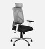 Stars Pollux Ergonomic Office Chair With Headrest In White Colour