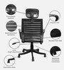 Stars Regus Ergonomic Office Chair With Headrest In Black Colour