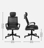 Stars Regus Ergonomic Office Chair With Headrest In Black Colour