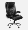 Stars Rigel High Back Office Chair With Cushioned Seat And Adjustable Handles In Black Colour