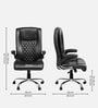 Stars Rigel High Back Office Chair With Cushioned Seat And Adjustable Handles In Black Colour