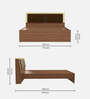 Stash King Size Bed in Cream Finish