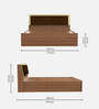 Stash King Size Bed in Cream Finish With Box Storage