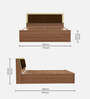 Stash King Size Bed in Cream Finish With Box Storage