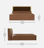 Stash King Size Bed in Cream Finish With Motorized Storage