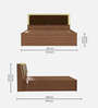 Stash Queen Size Bed in Cream Finish
