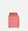 Stately Fabric Bench In Peach Colour With Storage
