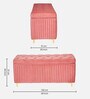 Stately Fabric Bench In Peach Colour With Storage