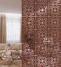Static Java (Set Of 10) Brown Colour Engineered Wood Hanging Room Divider