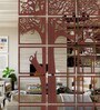 Static Brown Colour Engineered Wood Hanging Room Divider