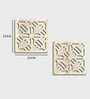 Static Glanza (Set Of 10) Cream Colour Engineered Wood Hanging Room Divider
