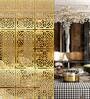 Static Gwen (Set Of 10) Gold Colour Acrylic Hanging Room Divider