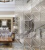 Static Optimus (Set Of 10) Silver Colour Acrylic Hanging Room Divider