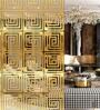 Static Jeny (Set Of 10) Gold Colour Acrylic Hanging Room Divider
