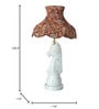 Statuario Marble Chess Knight Table Lamp with Kalamkari Shade