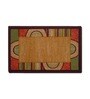 Brown Abstract Polyester 23 x 15 Inches Anti Skid Door Mat