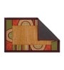 Brown Abstract Polyester 23 x 15 Inches Anti Skid Door Mat