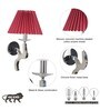 Stayton Maroon Shade Wall Light With Chrome Metal Body Modern Decorative Wall Lamp For Bedroom, Living Room & Hotel Interiors