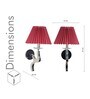 Stayton Maroon Shade Wall Light With Chrome Metal Body Modern Decorative Wall Lamp For Bedroom, Living Room & Hotel Interiors