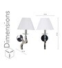 Stayton White Shade Wall Light With Chrome Metal Body Modern Decorative Wall Lamp For Bedroom, Living Room & Hotel Interiors