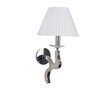 Stayton White Shade Wall Light With Chrome Metal Body Modern Decorative Wall Lamp For Bedroom, Living Room & Hotel Interiors