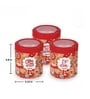 STC 750Ml Red Plastic (Set of 3) Airtight Container