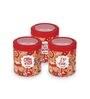STC 750Ml Red Plastic (Set of 3) Airtight Container