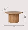 Steek Solid Wood Coffee Table in Natural Oak Colour