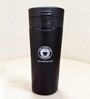 Black Stainless Steel Travel Coffee Mug with Push Button Lid, 500 ml