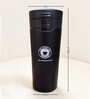 Black Stainless Steel Travel Coffee Mug with Push Button Lid, 500 ml