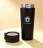 Black Stainless Steel Travel Coffee Mug with Push Button Lid, 500 ml