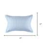 Steel Blue 100% Cotton 300TC Solid Set of 2 Pillow Covers (Quilted)