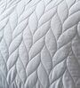 Steel Blue 100% Cotton 300TC Solid Superking Bedsheet with 2 Pillow Covers (Quilted)
