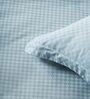 Steel Blue 300TC 100% Cotton Flat Chekered Super King Bedsheet with 2 Pillow Covers