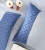Steel Blue 300TC 100% Cotton Solids Flat Super King Bedsheet With 2 Pillow Covers