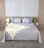 Steel Blue 300TC 100% Cotton Solids Flat Super King Bedsheet With 2 Pillow Covers