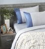 Steel Blue 300TC 100% Cotton Solids Flat Super King Bedsheet With 2 Pillow Covers