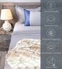 Steel Blue 300TC 100% Cotton Solids Flat Super King Bedsheet With 2 Pillow Covers