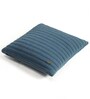 Steel Blue Shell 100% Cotton 18X18 Inches Knitted Cushion Cover With Filler
